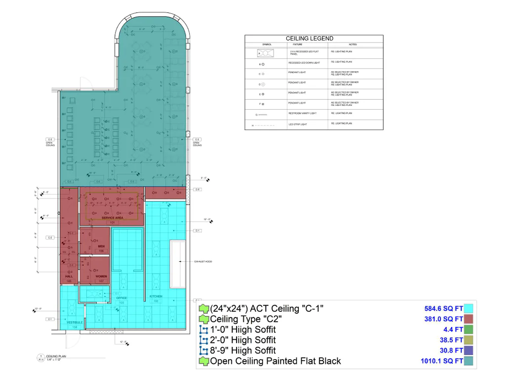 Marked-up plans (quantity backup)